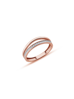 Rose gold ring with diamonds  DRBR13-54