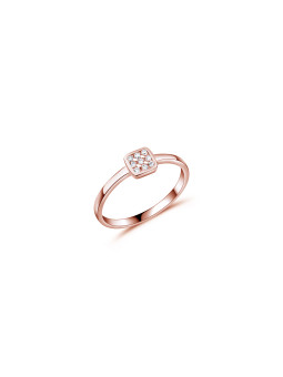 Rose gold engagement ring with diamonds DRBR09-24