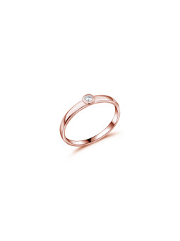 Rose gold engagement ring with diamond  DRBR06-20