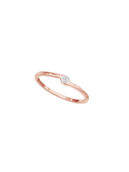 Rose gold engagement ring with diamond DRBR12-49