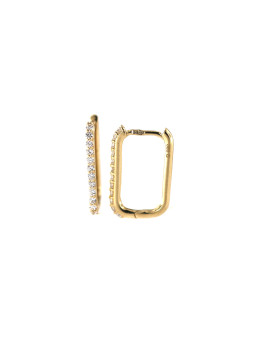 Yellow gold earrings with diamonds BGBR03-01-07