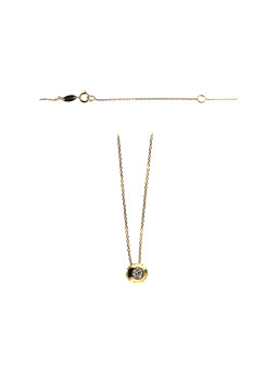 Yellow gold diamond pendant necklace CPGR04-10