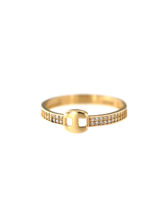 Yellow gold zirconia ring DGC03-16