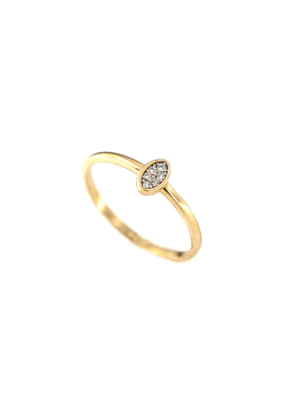 Yellow gold zirconia ring DGC03-18