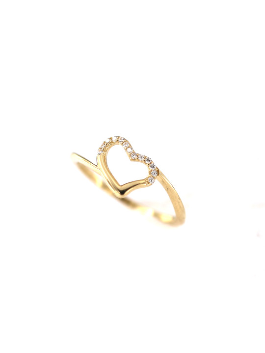 Yellow gold zirconia ring DGC03-19