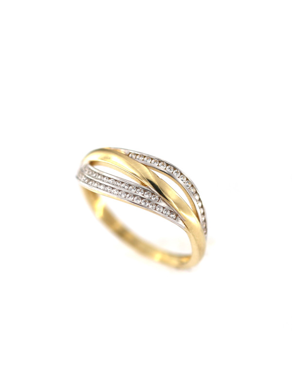 Yellow gold zirconia ring DGC08-17