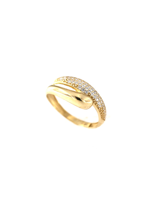 Yellow gold zirconia ring DGC08-19