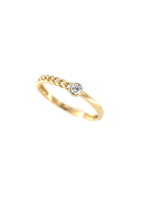 Yellow gold zirconia ring  DGC15-04