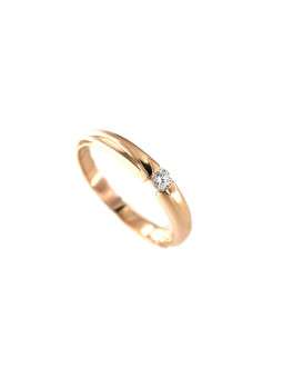 Rose gold engagement ring with diamond DRBR12-56