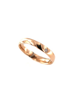 Rose gold engagement ring with diamond DRBR12-57