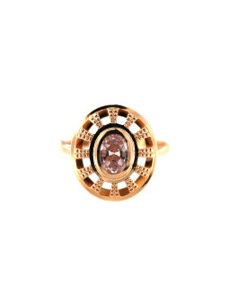 Rose gold zirconia ring DRC02-15