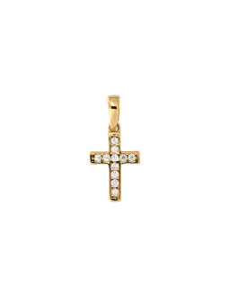 Yellow gold cross pendant AGK06-15