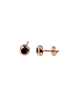 Rose gold zirconia stud earrings BRV02-07-06
