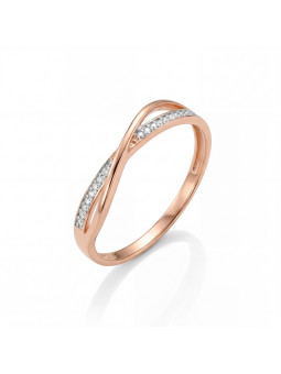 Rose gold zirconia ring DRC11-51 19.5MM