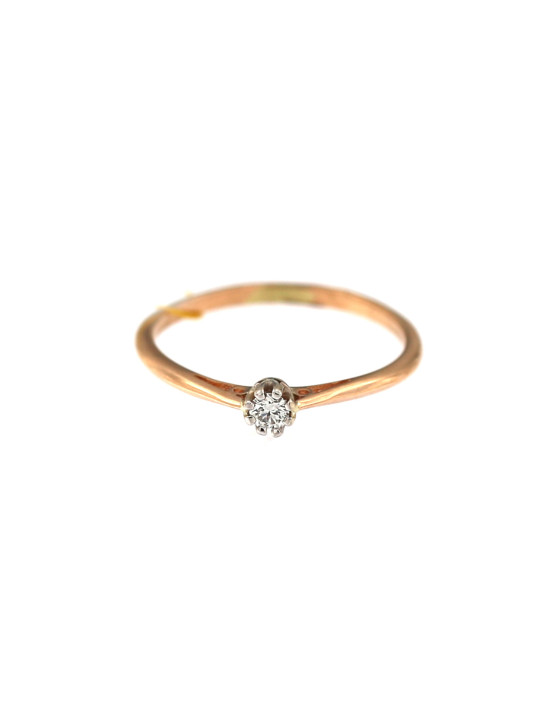 Rose gold ring with diamond DRBR03-10