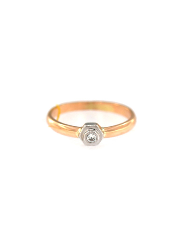 Rose gold ring with diamond DRBR09-01