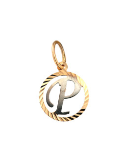 Rose gold P letter charm ARR-P-03