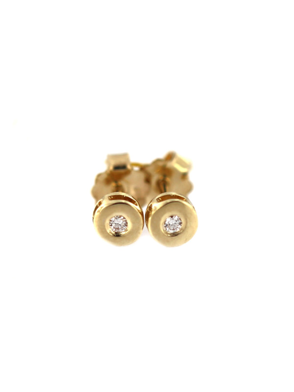 Yellow gold earrings with diamonds BGBR01-02-02