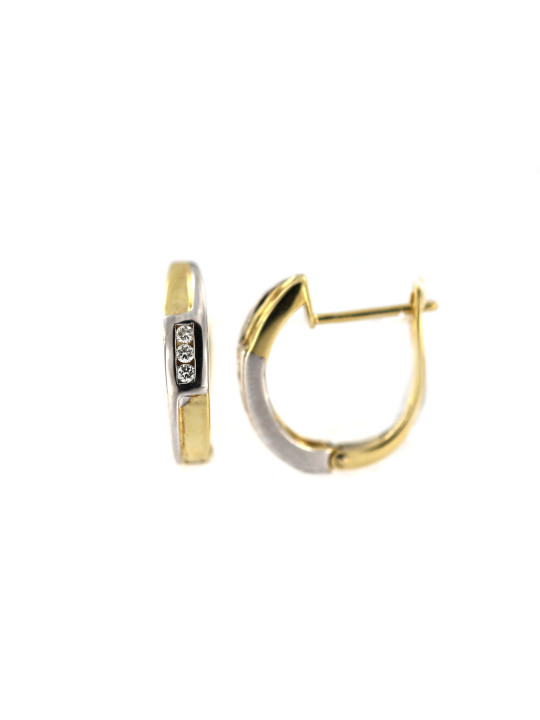Yellow gold earrings with diamonds BGBR02-03-01