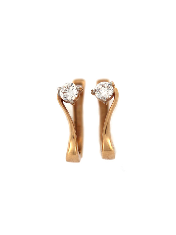 Rose gold zirconia earrings BRA04-03-09