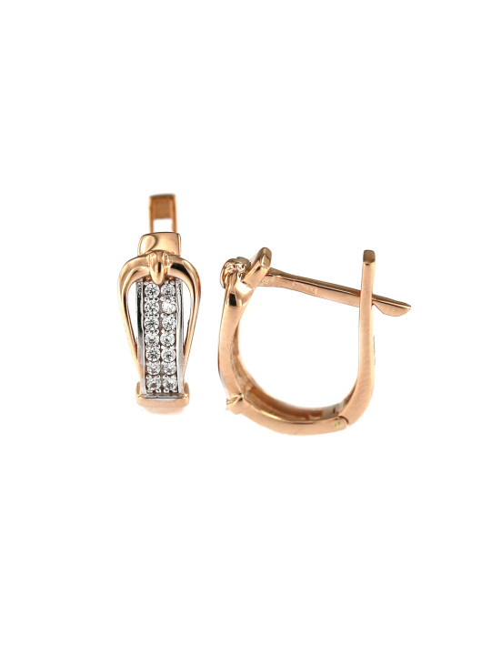 Rose gold zirconia earrings BRA04-06-03